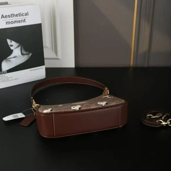 Coach Brown Snoopy Shoulder Bag - Picture 5 of 6